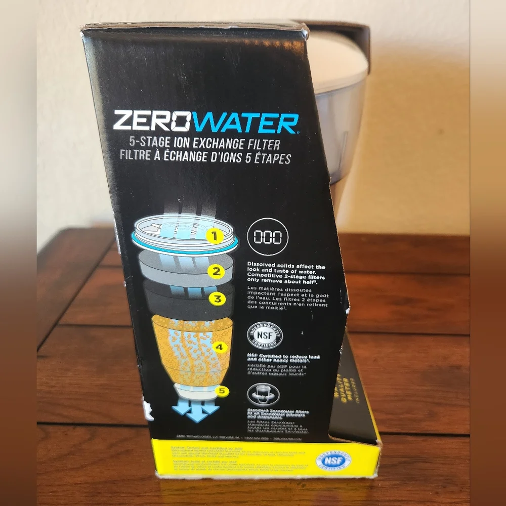 ZeroWater Ready-Pour 12 cups Blue Water Filtration Pitcher - Picture 3 of 7